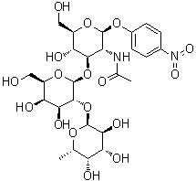 4-Nitrophenyl 2-acetamido-2-deoxy-3-o-[2-o-(α-l-fucopyranosyl)- β-d-galactopyranosyl]-β-d-glucopyranoside Structure,93496-53-8Structure