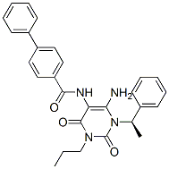 [1,1-Biphenyl]-4-carboxamide, n-[6-amino-1,2,3,4-tetrahydro-2,4-dioxo-1-[(1r)-1-phenylethyl]-3-propyl-5-pyrimidinyl]- Structure,937804-83-6Structure