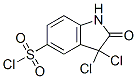 3,3-二氯-2-氧化吲哚-5-磺酰氯结构式_93783-15-4结构式