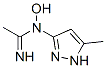 Ethanimidamide, n-hydroxy-n-(5-methyl-1h-pyrazol-3-yl)- Structure,93846-28-7Structure