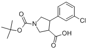 4-(3-Chloro-phenyl)-pyrrolidine-1,3-dicarboxylic acid 1-tert-butyl ester Structure,939757-91-2Structure