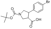 4-(4-Bromophenyl)-1-boc-pyrrolidine-3-carboxylic acid Structure,939757-97-8Structure