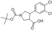 4-(3,4-二氯-苯基)-吡咯烷-1,3-二羧酸 1-叔丁酯结构式_939758-01-7结构式