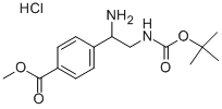 4-(1-氨基-2-叔丁氧基羰基氨基-乙基)-苯甲酸甲酯盐酸盐结构式_939760-52-8结构式