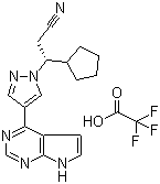 β-cyclopentyl-4-(7h-pyrrolo[2,3-d]pyrimidin-4-yl)-(βr)-1h-pyrazole-1-propanenitrile 2,2,2-trifluoroacetate Structure,941678-50-8Structure