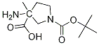 1-Tert-butyl 3-methyl 3-aminopyrrolidine-1,3-dicarboxylate Structure,942190-47-8Structure