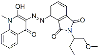 1H-isoindole-1,3(2h)-dione, 4-[2-(1,4-dihydro-2-hydroxy-1-methyl-4-oxo-3-quinolinyl)diazenyl]-2-[1-(methoxymethyl)propyl]- Structure,944747-11-9Structure