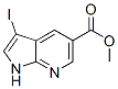 3-Iodo-1H-pyrrolo[2,3-b]pyridine-5-carboxylic acid methyl ester Structure,944937-30-8Structure