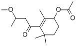 1-[3-(乙酰基氧基)-2,6,6-三甲基-1-环己烯-1-基]-3-甲氧基-1-丁酮结构式_945426-70-0结构式