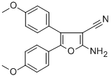 2-氨基-4,5-双(4-甲氧基苯基)呋喃-3-甲腈结构式_94556-80-6结构式