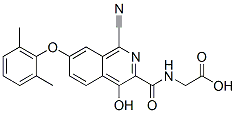 Glycine, n-[[1-cyano-7-(2,6-dimethylphenoxy)-4-hydroxy-3-isoquinolinyl]carbonyl]- Structure,945739-86-6Structure