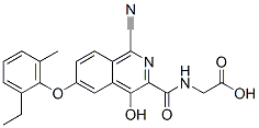 Glycine, n-[[1-cyano-6-(2-ethyl-6-methylphenoxy)-4-hydroxy-3-isoquinolinyl]carbonyl]- Structure,945739-87-7Structure