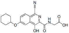 Glycine, n-[[1-cyano-6-(cyclohexyloxy)-4-hydroxy-3-isoquinolinyl]carbonyl]- Structure,945739-91-3Structure