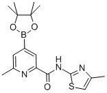 6-Methyl-4-(4,4,5,5-tetramethyl-[1,3,2]dioxaborolan-2-yl)-pyridine-2-carboxylic acid (4-methyl-thiazol-2-yl)-amide Structure,947179-28-4Structure