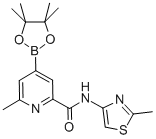 6-Methyl-4-(4,4,5,5-tetramethyl-[1,3,2]dioxaborolan-2-yl)-pyridine-2-carboxylic acid (2-methyl-thiazol-4-yl)-amide Structure,947179-29-5Structure