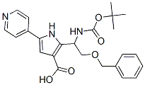 2-[1-[[(1,1-二甲基乙氧基)羰基]氨基]-2-(苯基甲氧基)乙基]-5-(4-吡啶)-1H-吡咯-3-羧酸结构式_947327-43-7结构式