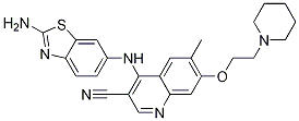 4-[(2-氨基-6-苯并噻唑)氨基]-6-甲基-7-[2-(1-哌啶基)乙氧基]-3-喹啉甲腈结构式_947403-26-1结构式