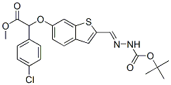 Benzeneacetic acid, 4-chloro-α-[[2-[[[(1,1-dimethylethoxy)carbonyl]amino]iminomethyl]benzo[b]thien-6-yl]oxy]-, methyl ester Structure,947590-61-6Structure