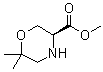 (S)-methyl 6,6-dimethyl-morpholine-3-carboxylate Structure,947729-86-4Structure