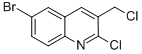 6-Bromo-2-chloro-3-(chloromethyl)quinoline Structure,948290-77-5Structure