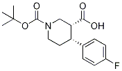 (3R,4r)-1-(叔丁氧基羰基)-4-(4-氟苯基)哌啶-3-羧酸结构式_951167-03-6结构式