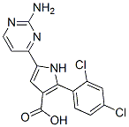 5-(2-氨基-4-嘧啶)-2-(2,4-二氯苯基)-1H-吡咯-3-羧酸结构式_951784-13-7结构式