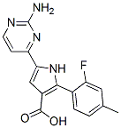  5-(2-氨基-4-嘧啶)-2-(2-氟-4-甲基苯基)-1H-吡咯-3-羧酸结构式_951784-15-9结构式