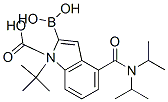 1H-Indole-1-carboxylic acid, 4-[[bis(1-methylethyl)amino]carbonyl]-2-borono-, 1-(1,1-dimethylethyl) ester Structure,953411-04-6Structure