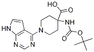 4-(叔丁氧基羰基氨基)-1-(7H-吡咯并[2,3-d]嘧啶-4-基)哌啶-4-羧酸结构式_956460-96-1结构式