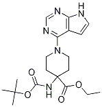 Ethyl 4-(tert-butoxycarbonylamino)-1-(7h-pyrrolo[2,3-d]pyrimidin-4-yl)piperidine-4-carboxylate Structure,956460-97-2Structure