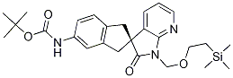 (R)-2-氧代-1-((2-(三甲基甲硅烷基)乙氧基)甲基)-1,1,2,3-四氢螺[茚-2,3-吡咯并[2,3-b]吡啶]-5-基氨基甲酸叔丁酯结构式_957121-34-5结构式