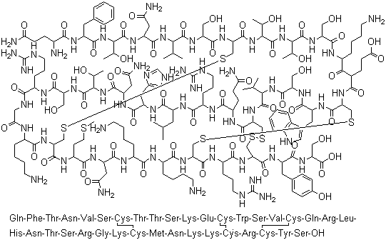 Charybdotoxin Structure,95751-30-7Structure