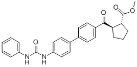 Cyclopentanecarboxylic acid, 2-[[4-[[(phenylamino)carbonyl]amino][1,1-biphenyl]-4-yl]carbonyl]-, methyl ester, (1r,2r)- Structure,959122-10-2Structure