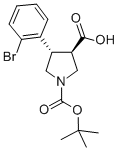 Boc-(+/-)-trans-4-(2-bromo-phenyl)-pyrrolidine-3-carboxylic acid Structure,959575-40-7Structure