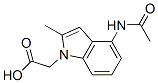 (4-乙酰基氨基-2-甲基-1H-吲哚-1-基)乙酸结构式_959619-21-7结构式