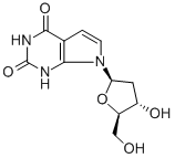 7-(2-Deoxy-beta-d-erythro-pentofuranosyl)-1h-pyrrolo[2,3-d]pyrimidine-2,4(3h,7h)-dione Structure,96022-82-1Structure