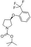 3-(2-(三氟甲基)苯氧基)吡咯烷-1-羧酸-(R)-叔丁酯结构式_960491-88-7结构式