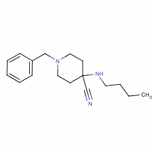 4-(丁基氨基)-1-(苯基甲基)-4-哌啶甲腈结构式_963-08-6结构式