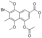 4-(Acetyloxy)-7-bromo-5,8-dimethoxy-6-methyl-2-naphthalenecarboxylic acid methyl ester Structure,97944-76-8Structure