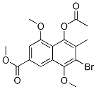 5-(乙酰基氧基)-7-溴-4,8-二甲氧基-6-甲基-2-萘羧酸甲酯结构式_97944-84-8结构式