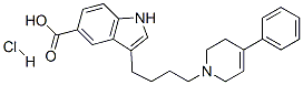 3-[4-(3,6-Dihydro-4-phenyl-1(2H)-pyridinyl)butyl]-1H-indole-5-carboxylic acid hydrochloride Structure,98323-83-2Structure