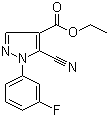 Ethyl 5-cyano-1-(3-fluorophenyl)-1h-pyrazole-4-carboxylate Structure,98476-14-3Structure