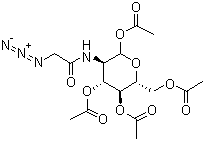 2-[(叠氮基乙酰基)氨基]-2-脱氧-d-吡喃葡萄糖 1,3,4,6-四乙酸酯结构式_98924-81-3结构式