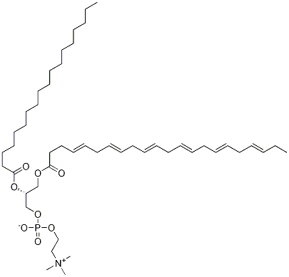 1-二十二碳六烯酰-2-硬脂酰-sn-甘油-3-磷酰胆碱结构式_99264-99-0结构式