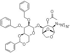 3-O-acetyl-1,6-anhydro-2-azido-2’,3’-di-o-benzyl-4’,6’-o-benzylidene-2-deoxy-β-d-cellobiose Structure,99541-23-8Structure