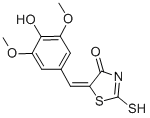 (5E)-5-(4-Hydroxy-3,5-dimethoxybenzylidene)-2-mercapto-1,3-thiazol-4(5H)-one Structure,99988-74-6Structure