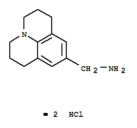 1-(2,3,6,7-四氢-1h,5h-吡啶并[3,2,1-ij]-喹啉-9-基)甲胺双盐酸盐结构式_102489-73-6结构式