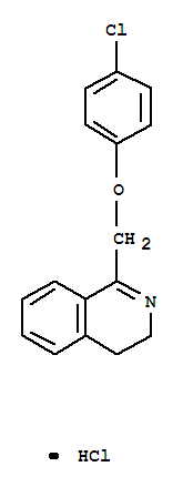 异喹啉,1-[(4-氯苯氧基)甲基]-3,4-二氢盐酸盐 (1:1)结构式_10500-82-0结构式