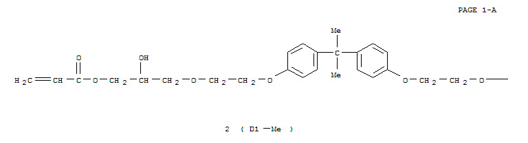 Bisphenol a propoxylate glycerolate diacrylate Structure,105650-05-3Structure