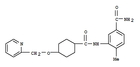 4-Methyl-3-[[[4-(2-pyridinylmethoxy)cyclohexyl]carbonyl]amino]benzamide Structure,1131604-94-8Structure